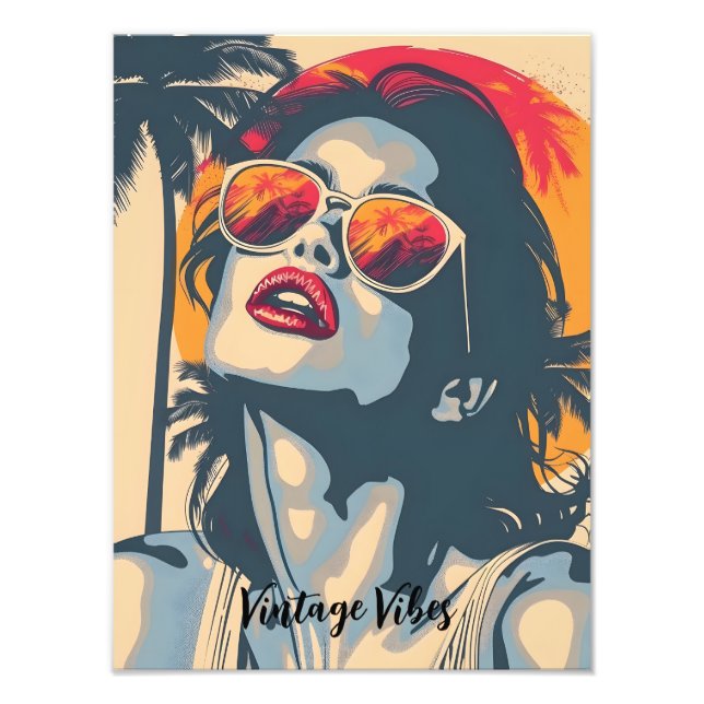 Foto Una mujer al estilo retro (Frente)