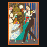 Foto Una noche en la Decadente Impresión Art Deco de Pa<br><div class="desc">Una noche en el estampado de París Decadente. Impresión Art Déco de 1914. El artista francés Georges Barbier fue uno de los grandes ilustradores que trabajó en París, Francia, en los años 20. Con frecuencia representaba escenas de la vida nocturna parisina. Una noche en el decadente París cuenta con una...</div>