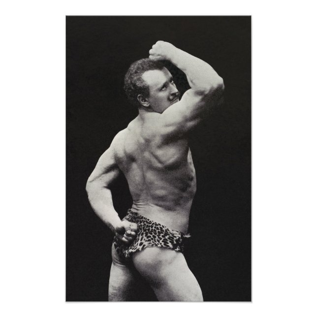 Foto Una nueva pose de los hombres fuertes Eugen Sandow (Frente)