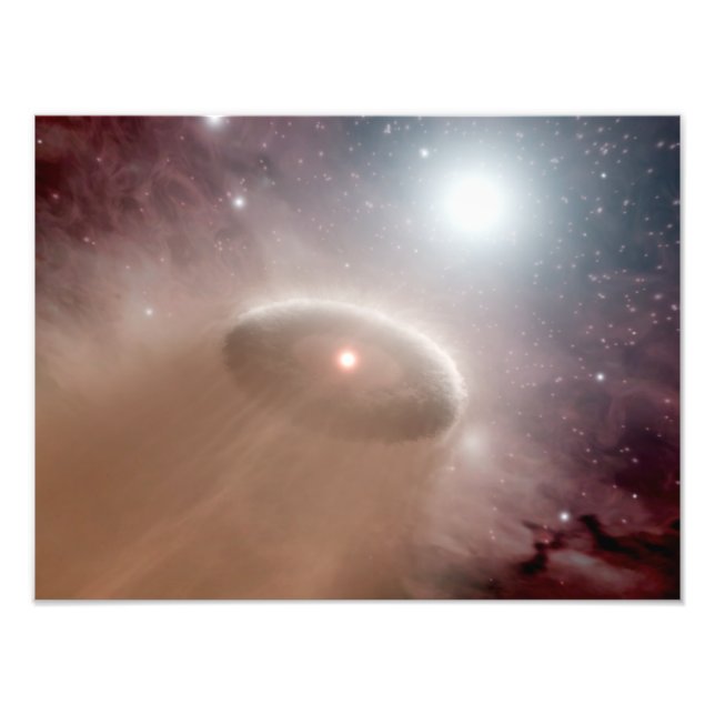 Foto Una O-star justo detrás de una estrella joven y má (Frente)