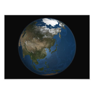 Foto Una opinión global sobre Asia con hielo marino