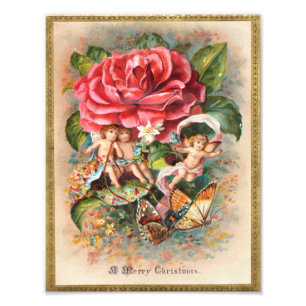 Foto Una tarjeta postal vintage de Navidad de la era vi