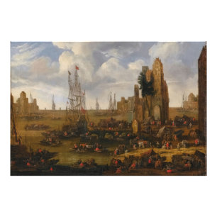 Foto Una Vista De Capriccio A Una Ocupada Escena Del Pu