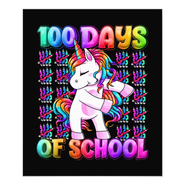 Foto Unicornio 100 Días De Escuela (Frente)