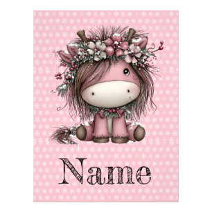 Foto Unicornio de Navidad rosa personalizado