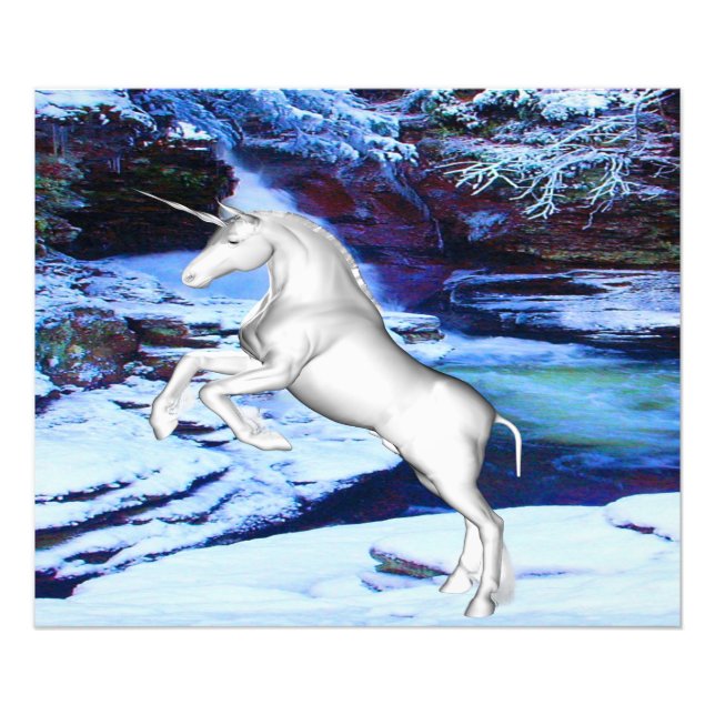 Foto Unicornio en la Nieve (Frente)