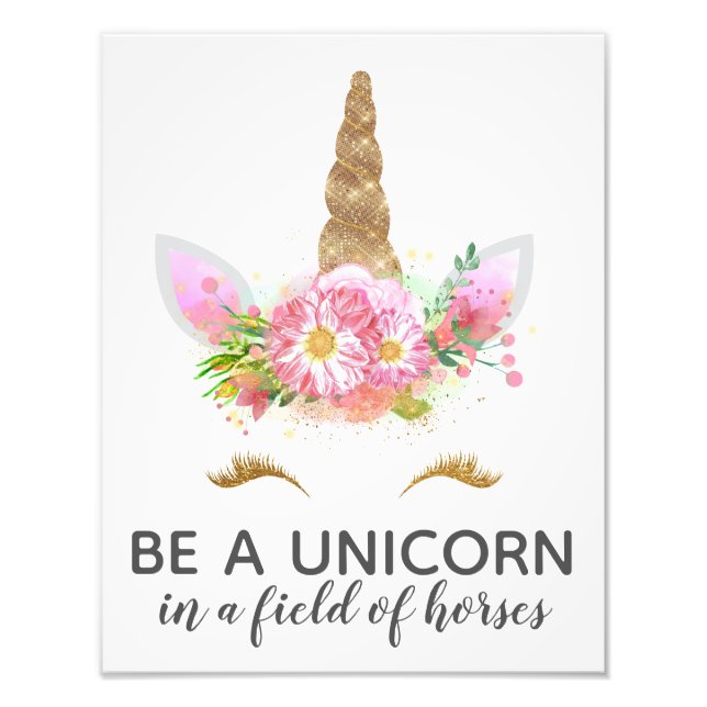 Foto Unicornios en flor (Frente)