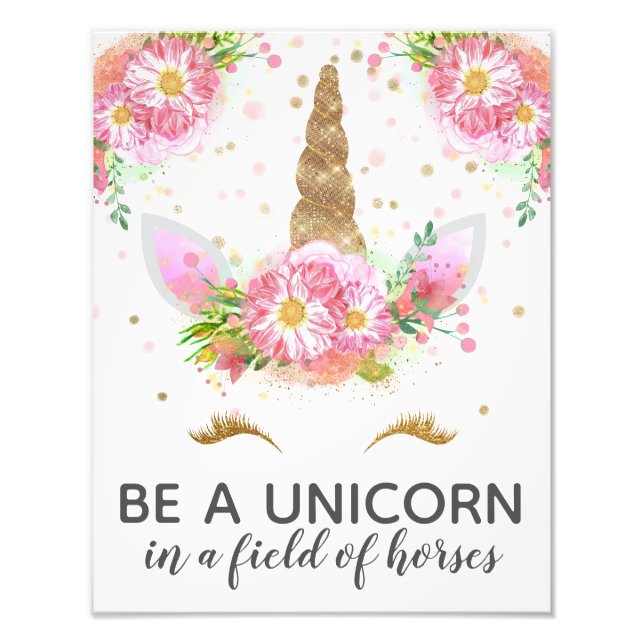 Foto Unicornios en flor (Frente)