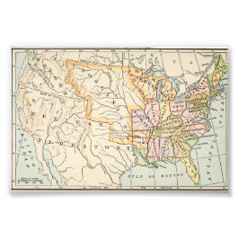 Foto United States 1830 Historical Map Illustration
