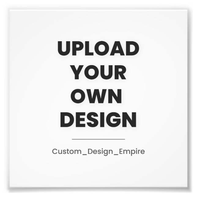 Foto Upload Your Own Design Here | Custom Template (Frente)