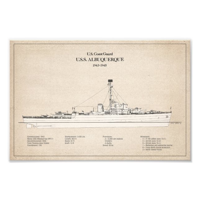 Foto USCG USS Albuquerque PF-7 - SBD (Frente)