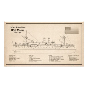 Foto USS Maine - Planes de trazado de buques SD