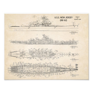 Foto USS New Jersey Blueprint