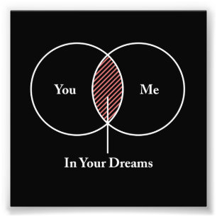 Foto Usted y yo en su diagrama de Venn de los sueños