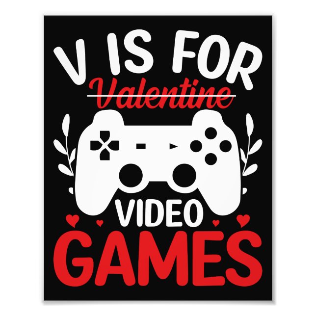 Foto V es para juegos de video con San Valentín cruzado (Frente)