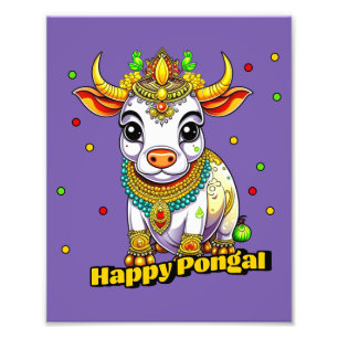 Foto Vaca decorada en Kawaii Pongal