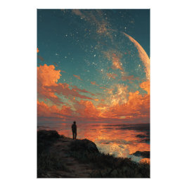 Foto Vagabundo Bajo Gigante Luna Creciente
