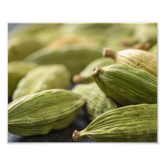 Foto Vainas de Cardamomo Verde Macro Zoom Especia Aromá