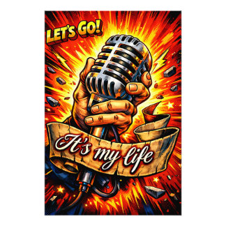 Foto ¡Vamos! Arte de Cómic Inspirado en Rock y Música