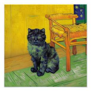 Foto Van Gogh Black Cat