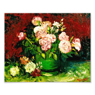 Foto Van Gogh Bowl con peoneses y Rosas