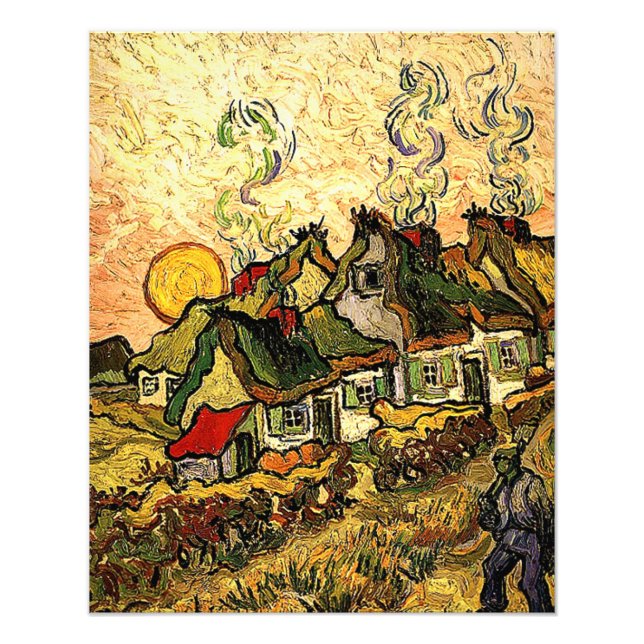 Foto Van Gogh - Cabañas de paja al sol (Frente)
