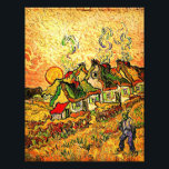 Foto Van Gogh - Cabañas de paja al sol<br><div class="desc">Casas de campo con techo de paja a la luz del sol,  magnífico cuadro de arte de Vincent van Gogh</div>