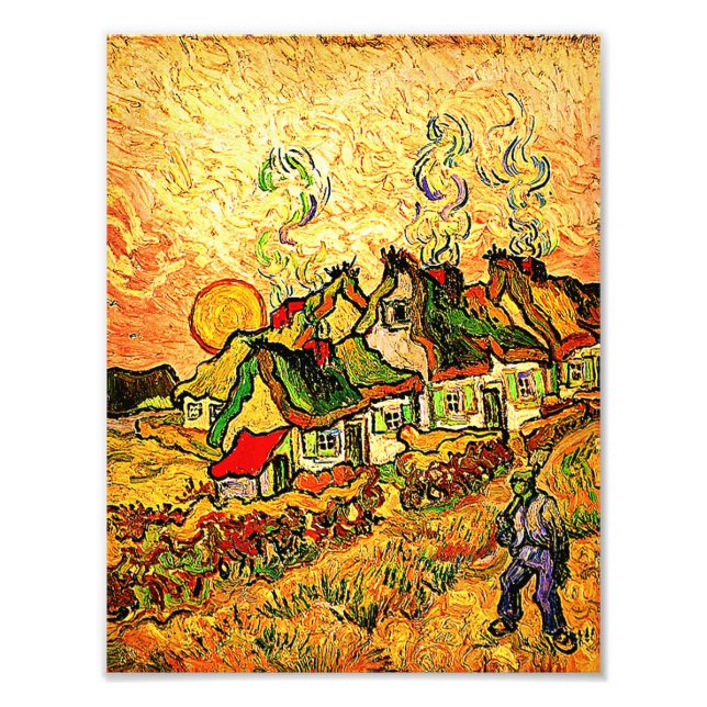 Foto Van Gogh - Cabañas de paja al sol (Frente)
