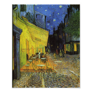 Foto Van Gogh; Cafe Terrace de noche