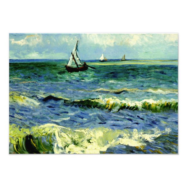 Foto Van Gogh - El paisaje marino en Saintes-Maries (Frente)