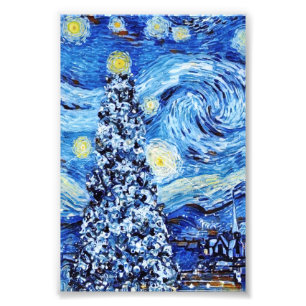Foto Van Gogh - La noche estrellada - Navidades blancos