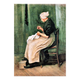 Foto Van Gogh. Mujer de Scheveningen cosiendo,
