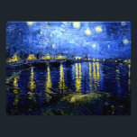 Foto Van Gogh - Noche estrellada sobre el Poster Ródano<br><div class="desc">La famosa obra de arte de Vincent van Gogh,  Noche estrellada sobre el Ródano</div>
