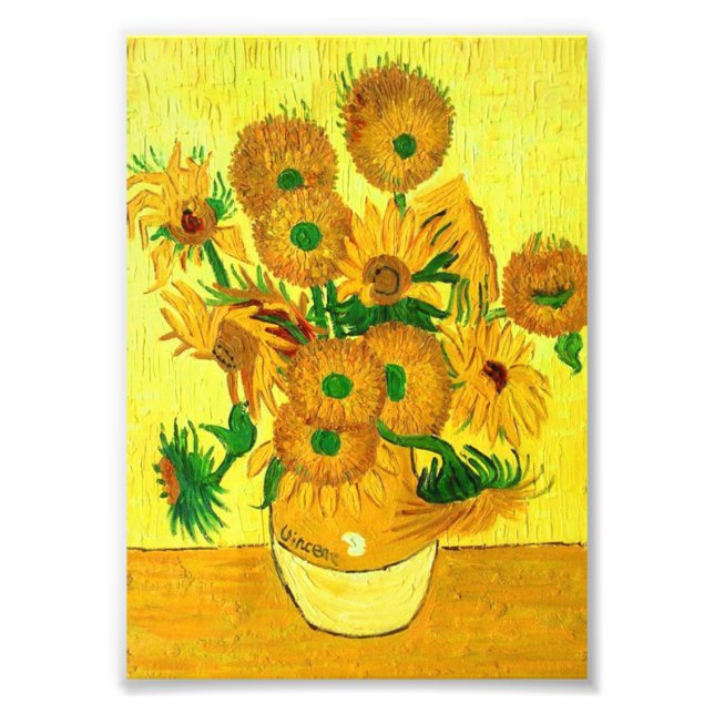 Foto Van Gogh Sunflowers (Frente)