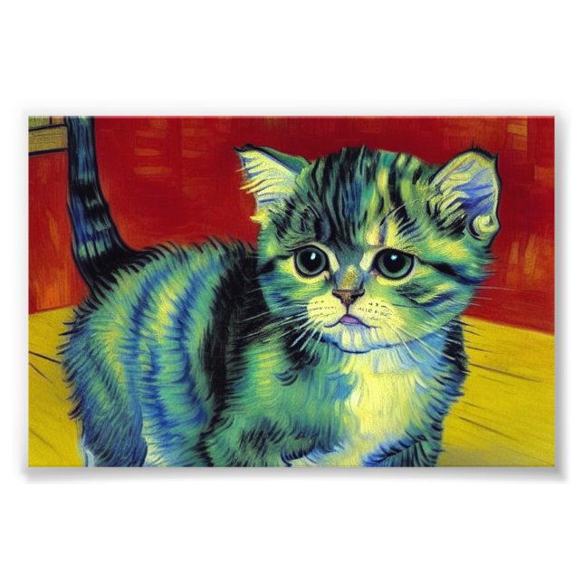 Foto Van Gogh Tabby Cat (Frente)