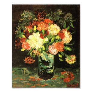 Foto Van Gogh Vase con carnaciones Print