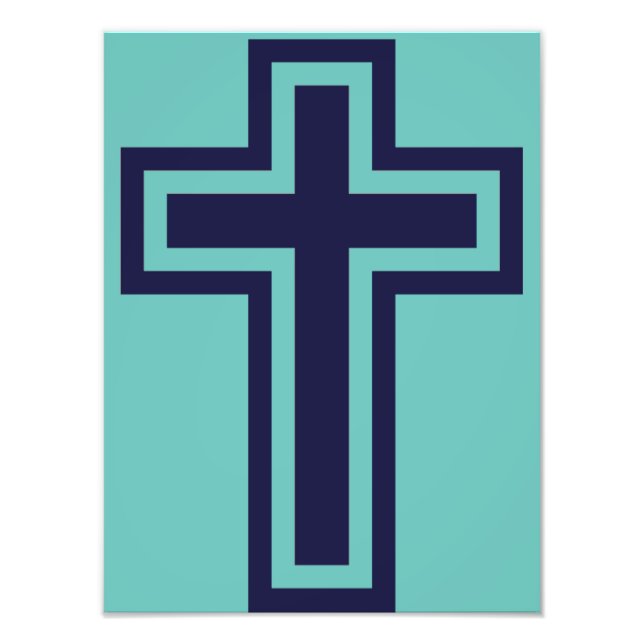 Foto Variantes de la cruz azul cristiana (Frente)