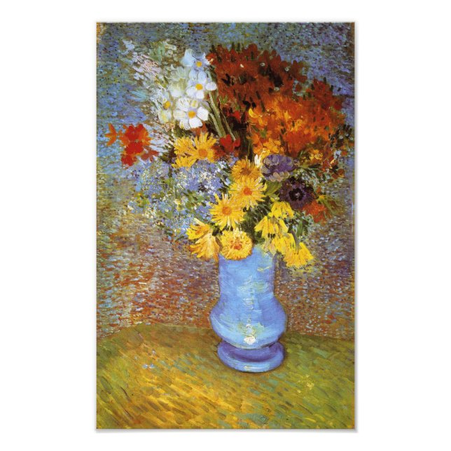 Foto Vase con dásidos y anémonas - Van Gogh (Frente)