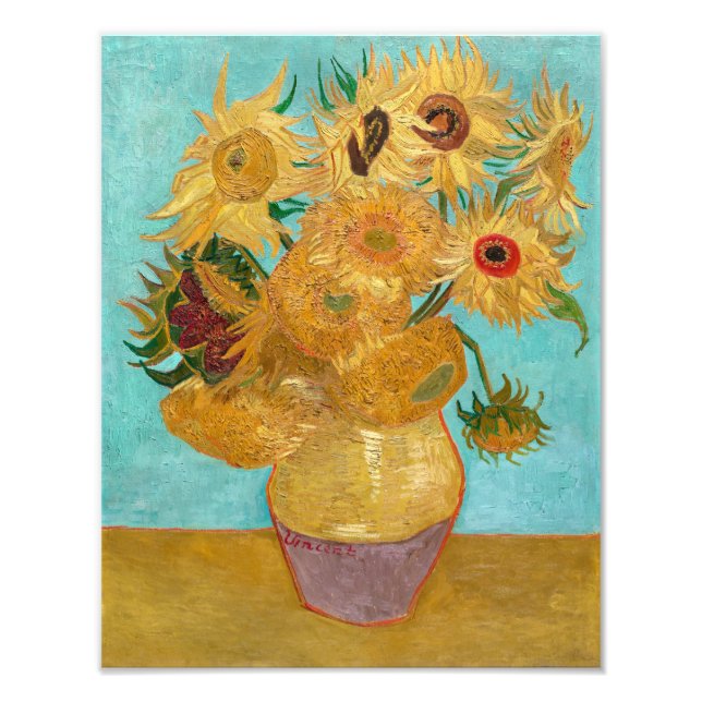 Foto Vase con doce girasoles | Van Gogh | (Frente)