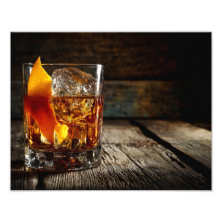 Foto Vaso de Whisky Ardiente Ambiente Rústico Oscuro