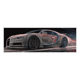 Foto Velocidad Fluida | Arte Automotriz (36" x 12")