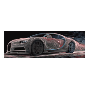 Foto Velocidad Fluida   Arte Automotriz (36" x 12")