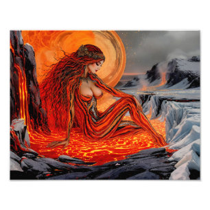 Foto "Venas del volcán" - Retrato de mujer volcánica