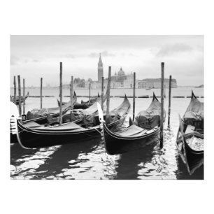 Foto Venecia Italia paisaje negro y blanco