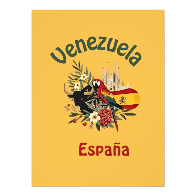 Foto Venezuela + España – fusión de raíces y orgullo  (Frente)