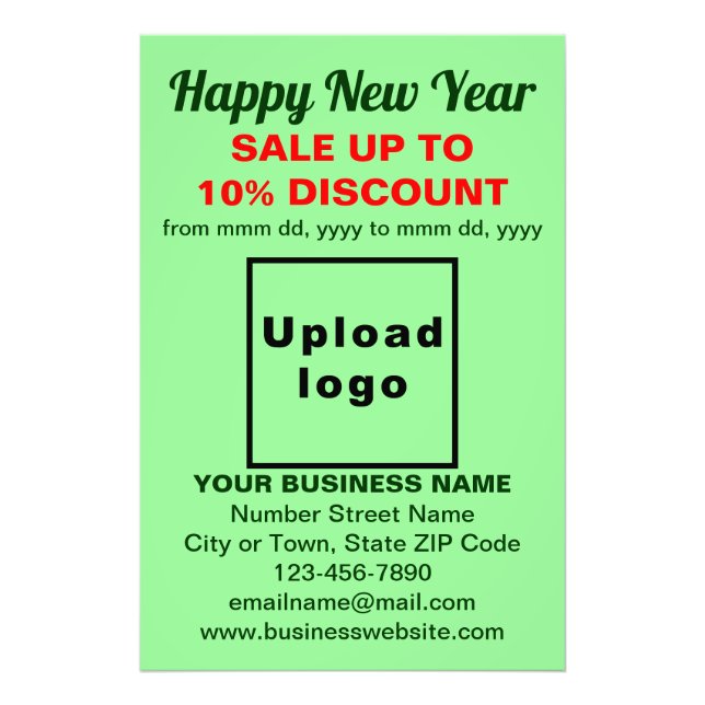 Foto Venta de año nuevo de negocios en papel fotográfic (Frente)