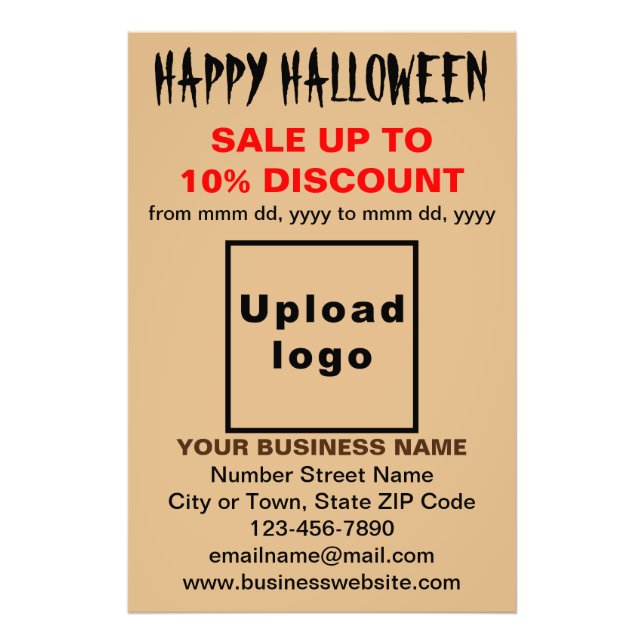 Foto Venta de negocios de Halloween en papel fotográfic (Frente)