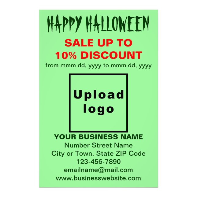 Foto Venta de negocios de Halloween en papel fotográfic (Frente)