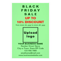 Venta de viernes negro de negocios en verde claro