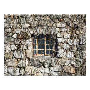 Foto Ventana En Un Muro De Piedra